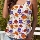 Neineiwu Women's Casual Tank Top Spaghetti Strap Shirt (L)