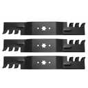 Parts Camp 54" Deck 742-0677 942-0677 Lawn Mower Mulching Blades 742-0677B 942-0677B Toothed Blade Replace Cub Cadet GT1054 GTX1054 LGT1054 RZT-L54KH for MTD ZT54 SLT-5400 Z6600 GT2300 (3 Pack)