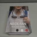 2 x Neck Fan, Hand Free Portable Neck Fans For Women, Kids, and Men, 3 Speed Adjustable Hanging Around Necklace Fan, Rechargeable Battery Operated Wearable Fan Personal Fans Cooling Neck Fan (Black)