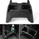 Rear Cup Holder Fit for 2018-2025 Jeep Wrangler JL & Gladiator JT, Rear Console Mounted Drink Holders Rear Seat Storage Organizer