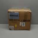 GREENSTELL Small Vanity Stool Chair with Storage and Folding Back, 13.4" x 15" x 30" Square Faux Fur Soft Ottoman, 4 Metal Legs with Anti-Slip Feet, Furry Padded Seat for Makeup, Bedroom, White