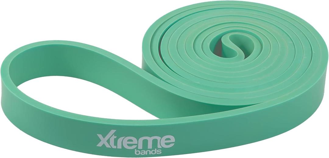 Xtreme Bands Pull Up Assist Resistance Bands - Heavy-Duty Long Workout Bands for Pull-Ups, Powerlifting, Stretching, and Home Workouts -15lbs to 125lbs of Resistance (Mint Green)