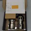 IRONZON Fingerprint Door Knob for Bedroom - 291Y 4-in-1 Keyless Bedroom Door Knob Smart Lock with App, One-tap Privacy Mode Setup, Auto-Lock Easy to Install - Satin Nickel (Silver)