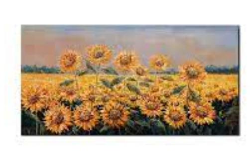 Rustic Sunflower Canvas Picture Kitchen Wall Art, Black and White Flower Prints Poster Artwork for Office Decoration Farmhouse Yellow Sunflower Painting for Living Room Bedroom Home Wall Decor 4ftx2ft