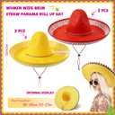 4 Pcs Mexican Sombrero Hats Sombrero Party Hats Fiesta Party Decorations for Women Men Adult