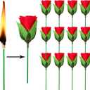 Arouselove Fire Rose Magic, Tricks Show Props with Wax Block for Stage,Street,Party (12pcs)