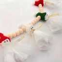 Christmas Green White Red Cute Snowman Xmas Bunting Garland Celebration Hanging Decorations for Holiday Christmas Party Supplies Home Fireplace Wall Window Decor (Green White Red Cute Snowman)