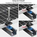 Anbte 10pcs Solar Panels Mid Clamps for Unistrut, Aluminium Solar Panel Brackets 30mm/35mm, Mounting Kit for Metal Roof, Tin Roof, Flat Roof, Sheet Roof, Black