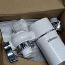 Vortopt Advanced Sink Faucet Filter,NSF Certified Faucet Installation System,400 Gallon Capacity,Can Reduce 99% Chlorine and Odors,with 1 Water FilterT1-White