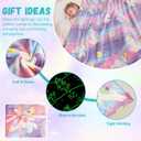 Unicorn Glow in The Dark Blanket,Unicorns Gifts Toys for Girls, Birthday Gifts for Kids Age 3-14 Year Old Teen Child Toddler Luminous Throw Blanket for Daughter 50"×60"