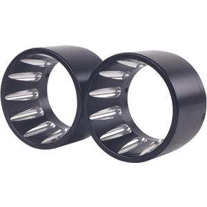 Black End Caps Muffler Tips Fit for 4.4 Inch Sharkroad Slip On Mufflers for Harley Replacing-18B