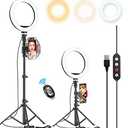 Kaiess 10.2" Selfie Ring Light with 65" Adjustable Tripod Stand & Phone Holder for Live Stream/Makeup, Upgraded Dimmable LED Ringlight for Tiktok/YouTube/Zoom Meeting/Photography