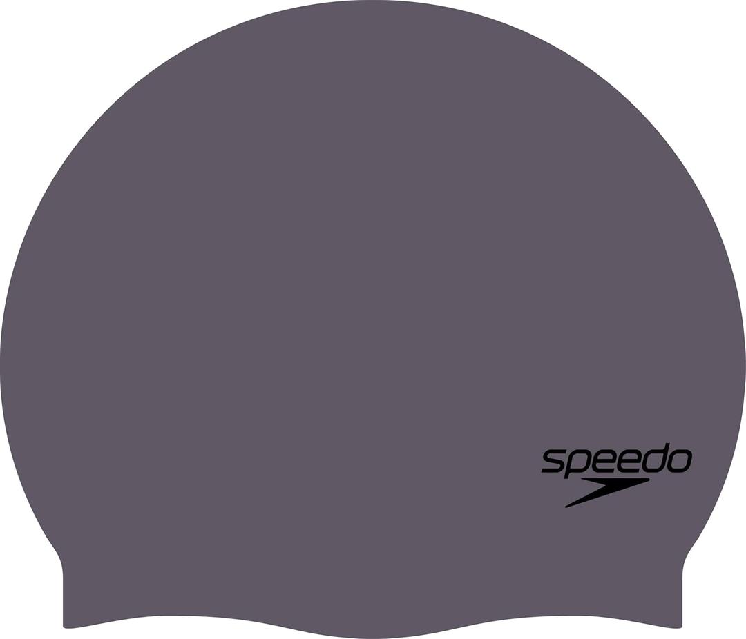 Speedo Elastomeric Solid Silicone Swim Cap (Vintage Fog)