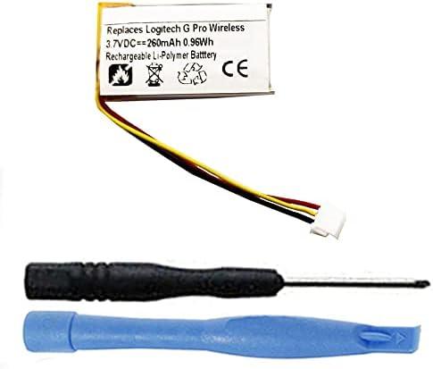 MPF Products 260mAh 533-000151, AHB521630PJT-04 Battery Replacement Compatible with Logitech G Pro Wireless Gaming Mouse