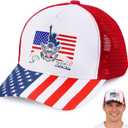 American Flag Baseball Cap for Men Boys, Adjustable Patriotic Hat, Fathers Day Birthday Gifts for Men Dad Grandpa Son, for Mens Teen Boys