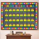 Resurhang 143 Pcs Crayon Theme Student Work Display Bulletin Board Set