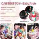 Baby Activity Arch Toy Bar for Stroller, Bassinets and Car Seat, Adjustable Crib Toys Hanging Attachment, Sensory Development Toys with Rattles