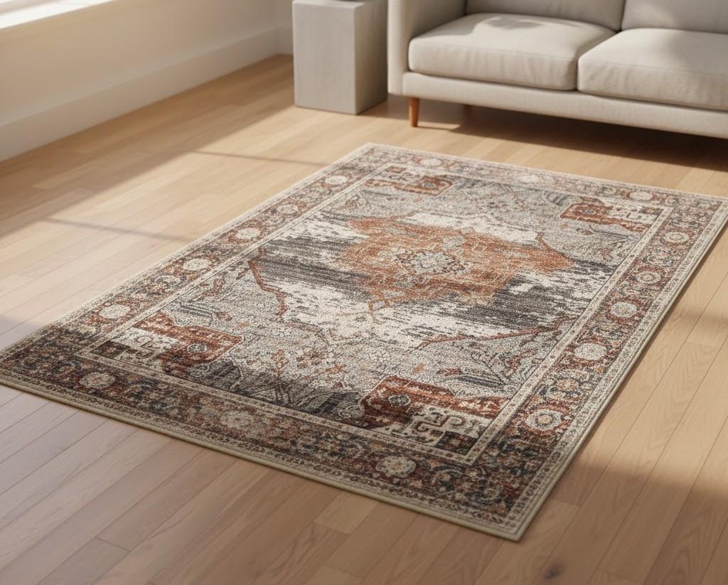 Distressed Traditional/Oriental Area Indoor Rug, Size 3' x 14'