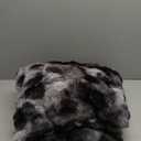 Amlie Home Faux Fur Throw Blanket for Couch, Ultra Soft Fuzzy Plush Bubble Throw for Sofa, Living Room & Home Decor, 50"x60", Tie-dye Black