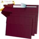 110 5x7 Burgundy Invitation Envelopes - for 5x7 Cards - A7 - (5 x 7 inches) - Perfect for Weddings, Graduation, Baby Shower - 120 GSM - Peel, Press & Self Seal - Square Flap
