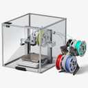 3D Printer Enclosure for Bambu Lab A1, 360 Transparent Acrylic Enclosure with LED Light, Odor Isolation Noise Reduction Constant Temperature 3D Printer Cover Box