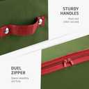 2 x ZOBER Underbed Christmas Ornament Storage Box - Stores 64 3" Ornaments, With Dividers - Tear Proof 600D Oxford Fabric, Ornament Organizer Storage Box, Durable Christmas Containers Holder - Green