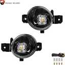 Fog Lights for 2007-2018 Nissan Altima,2007-2014 Maxima,2013-2016 Pathfinder,2012-2019 Versa,2004-2019 Sentra Replacement Kit for 2008-2016 Rogue with LED Bulbs(Clear Lens)