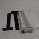 8 Pack Floating Shelf Brackets, 10 Inch Heavy Duty Industrial Shelf Bracket, Black Metal L Brackets for Shelves Support DIY(1/5 Inch Thicked)