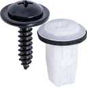 Rexka 20 Sets 5mm Rear Bumper Cover Fender Liner Grommet & Phillips Truss Head Sems Screws Kit for Honda Acura Accord Crosstour Pilot 90664-STK-A01 90114-SE0-000