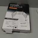 OLIBUY 3 Way Mirror for Hair Cutting, Three Way Mirror for Shaver and Makeup, Height Adjustable with Two Hold Nails, 360 Viewing Angle, Clear Anti-Fog HD Glass (Black Without Led)