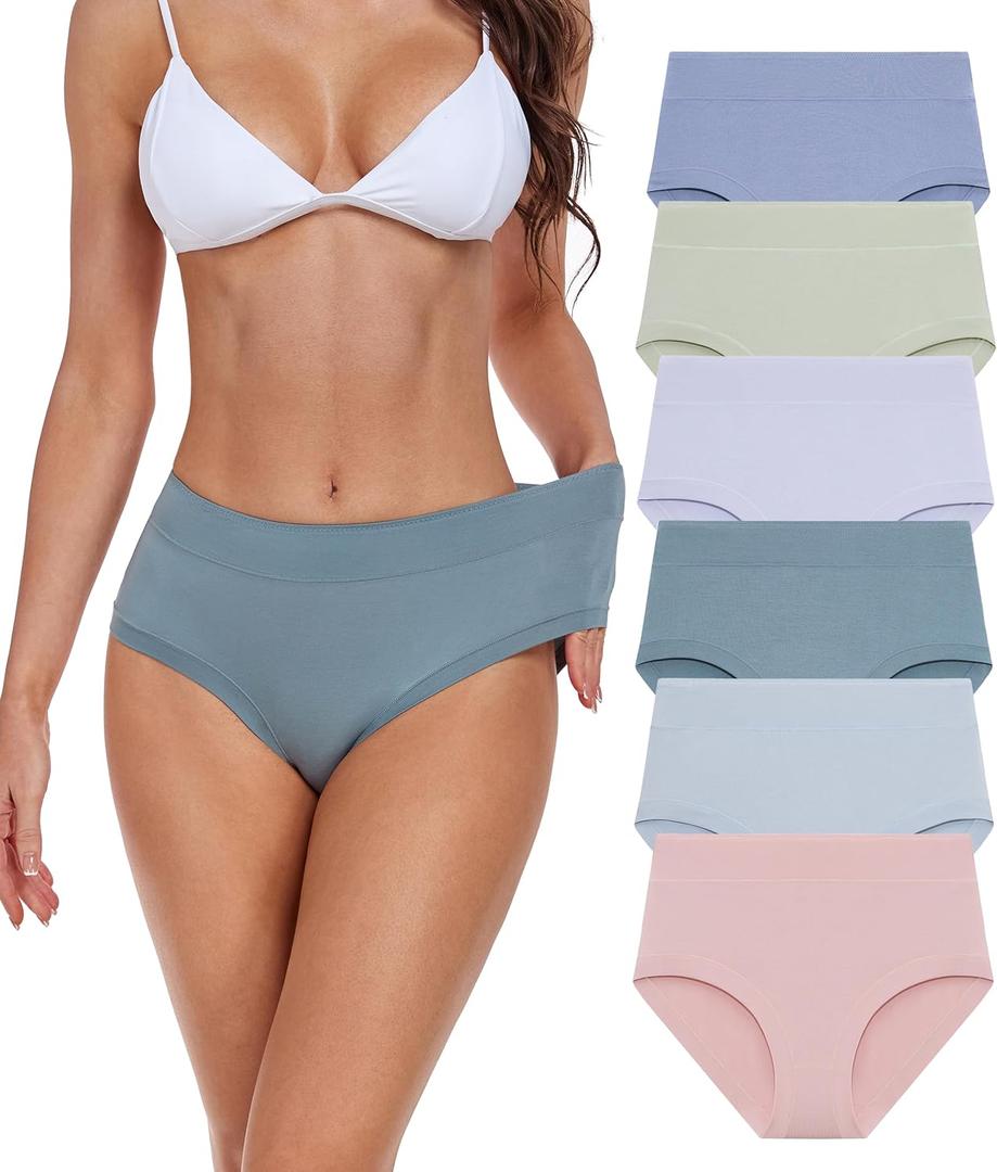 ANLIQI Women's Modal Hipster Panties Breathable Underwear for Women Pack Soft Moisture Wicking Underwear Ladies Underpants (X-Large) ANLIQI Women's Modal Hipster Panties Breathable Underwear for Women Pack Soft Moisture Wicking Underwear Ladies Underpants (X-Large)