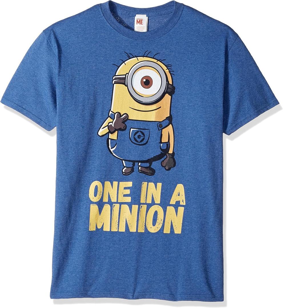 Despicable Me Men's Minions Stuart One in A Million Funny Graphic Tee, Funny Tshirts for Men, Graphic T-Shirt
