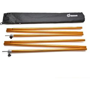 Odoland Adjustable Telescoping Aluminum Tarp and Tent Poles Set of 2 - Collapsible Lightweight for Camping, Backpacking, Hammocks, Sun Shade Shelters, and Awnings (Thickness 1mm)