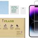 IFLASH HD Crystal Clear Tempered Glass Screen Protector Compatible for Apple iPhone 14 Plus/14 Pro Max 6.7" 2022 Models - Bubble Free/Case Friendly/Transparent Crystal Clear Version (2)