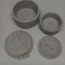 Bloomingville A75500081 Set of 2 Grey Round Decorative Cement Lids Boxes