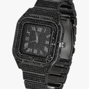 Men’s Watch - The King - 18K Gold/Platinum Plated, 40MM Square Dial, Iced Out Wristband