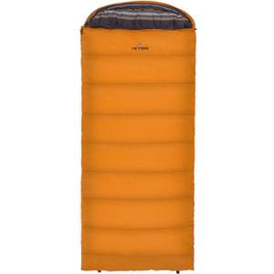 Teton Celsius Regular, -25F, 20F, 0F Degree Sleeping Bags, All Weather Bag for Adults and Kids, Camping Made Easy and Warm, Travel Sack Included (Orange (left zip))