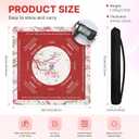 DEVPNR Mahjong Mat for Table with Black Carrying Bag, 32.6"x32.6", Red | Non-Slip Table Cover, Noise-Reducing, with Rules, Easy Storage, for American Mahjong, Poker, Card & Board Games