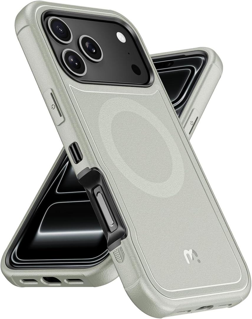 M MYBAT PRO for iPhone 17 Pro Max Case, Magnetic Phone Case for iPhone 17 Pro Max,[Compatible with magsafe],Heavy Duty Protection Rugged Case,Shockproof CoverNo Screen Protector
