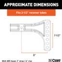 CURT 17131 Replacement Weight Distribution Hitch Shank, 2-1/2-Inch Receiver, 2-Inch Drop, 6-Inch Rise