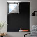 100% Blackout Curtains, Portable No Drill Window Shades, DIY Blackout Window Cover with Hook and Loop, for Bedroom, Baby Nursery, Travel, DormRoom, Apartment (35" x 60")