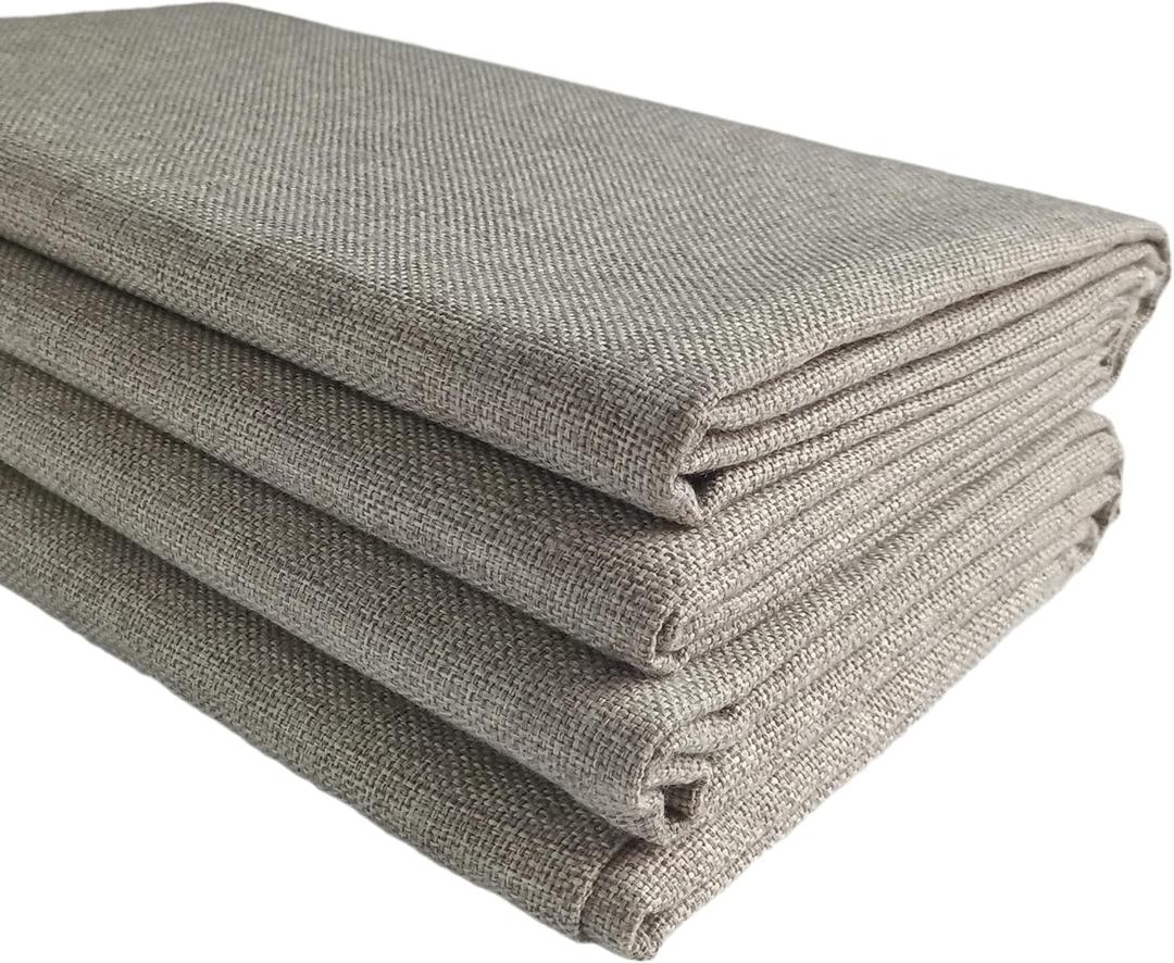 TinaKim Uplolstery Fabric, Slub Faux Linen Material, for Seat Chairs Couch Cover DIY Sewing (Linen 7, 3 Yard (57x 108 inch))