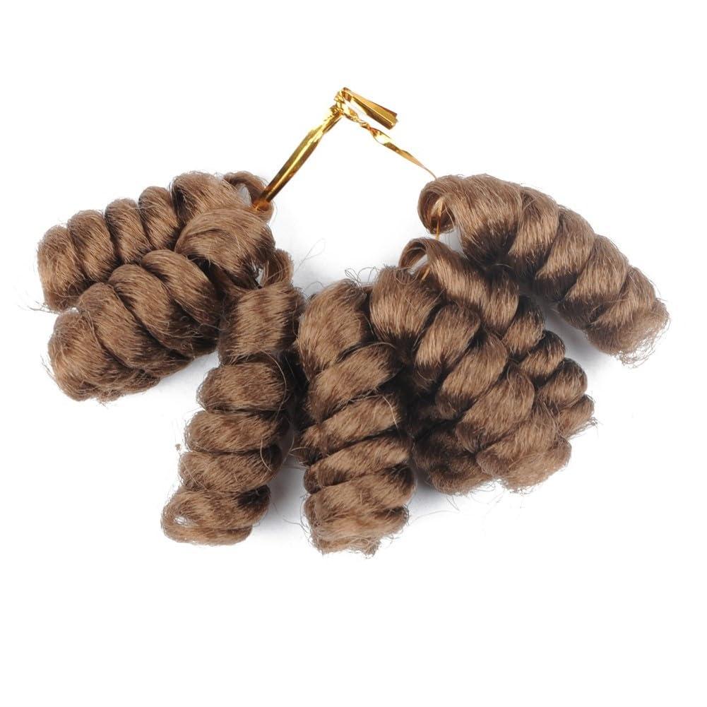 3 Packs Saniay Curl Crochet Braids Short Crochet Braiding Bouncy Twist Spiral Curls Jamaican Twist Hair Extensions 20 Strands/Pack (27, 12 * 10 inch)