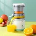 Electric Juicer Rechargeable,Portable Kitchen Gadget for making Orange Juice,Squeezing Oranges,Lemons,Kiwi Fruit,Grapefruits,and Citrus Juices.Comes with USB charging and a Cleaning Brush(Green)
