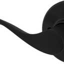 Kwikset Balboa Dummy Door Handle, Single Sided Lever for Closets, French Double Doors, and Pantry, Matte Black Non-Turning Left Handed Interior Push/Pull Lever