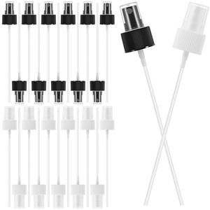 24 Pack Spray Bottle Top, Spray Bottle Nozzle Replacement, 24/410 Fine Mist Spray Caps with 5.9" Dip Tube, Plastic Sprayer Pump for Toners and Essential Oil Bottles, Home, Kitchen Black,White