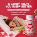 3 x Magnesium Glycinate Gummies 1000mg - Sugar Free Magnesium Potassium Supplement with Vitamin D, B6, CoQ10 for Calm Mood & Sleep Support - 60 Strawberry Gummies