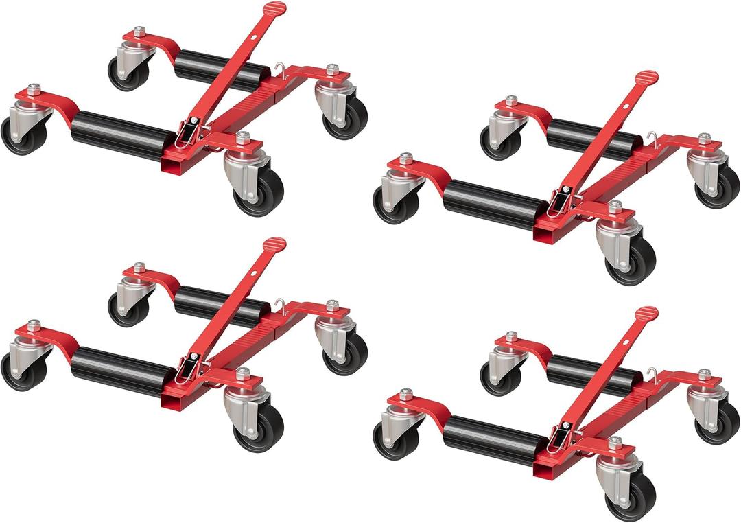 Garvee Car Dolly Jack Set of 4, Mechanical Wheel Dolly 6000LBS Capacity