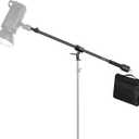 NEEWER Tripod Boom Arm, 35" to 61" (90 to 156cm) with 1.5kg Counterweight and Sandbag, 1/4" Screw Compatible with Softbox, Studio Light, Flash, Umbrella, Ring Light, Max Load 5kg