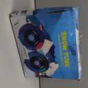 Snow Tube,48 Inch Big Heavy-Duty Inflatable Snow Sled with Premium Canvas Cover for Kids Adults, Thickened Hard Bottom Sleds for Snow with Detachable Tow Strap, Winter Outdoor Fun Snow Toys Gifts (Colorful)